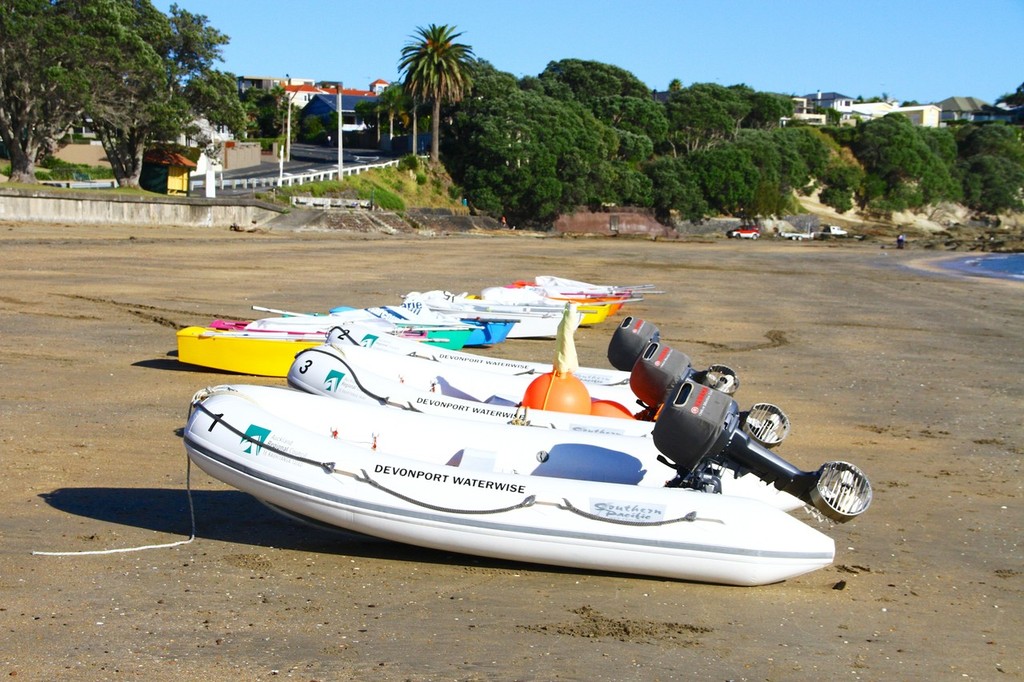 Gear and safety boats ready to go - Waterwise March 21, 2013 © Richard Gladwell www.photosport.co.nz